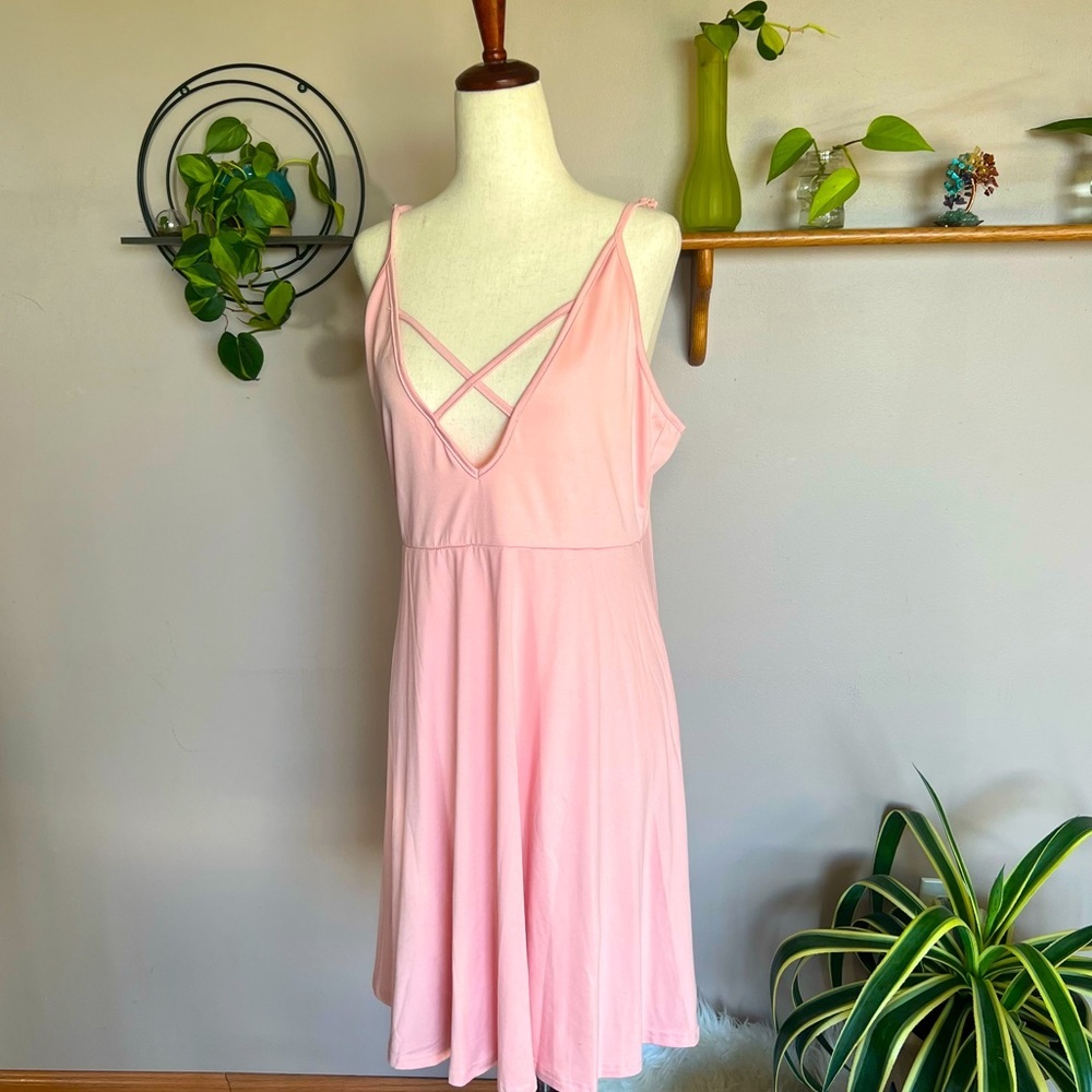 NWOT Shein Curve Cross Chest Stretchy and Beautiful Pastel Midi Dress NEVER WORN